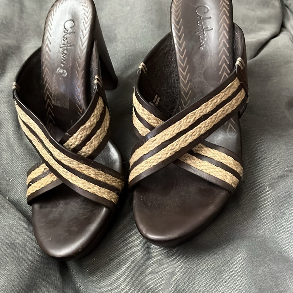 Cole Haan Brown Leather Loafers with Textured Sole